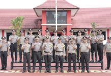 Kapolres Lingga Pimpin Upacara Korps Raport Kenaikan Pangkat Pengabdian Periode 2024