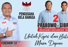 Yuhendri Ketua Relawan Pengusaha Bela Bangsa untuk Prabowo-Gibran di Kepri