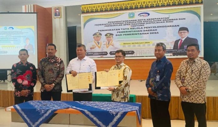 Pemkab Anambas dan BPKP Kepri MoU Tata Kelola Pemerintahan Daerah dan Desa