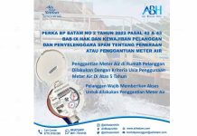Info Pelanggan Air Batam Hilir, Ganti Meter Air Tanggung Jawab SPAM Batam Perka BP batam dan Air Batam