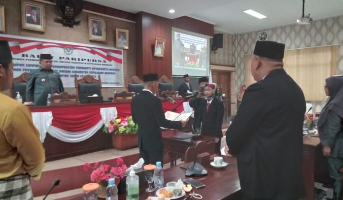 Paripurna DPRD Anambas Agenda PAW Aniza Fraksi Demokrat 2019-2024