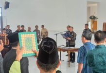 130 Pejabat Pemerintah Natuna Dilantik Bupati Natuna kembali merombak para pejabat dalam Jabatan Pimpinan Tinggi Pratama, Jabatan Admistrator dan Jabatan Pengawas dan Jabatan Fungsional