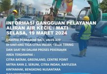Info Gangguan Dampak Perbaikan Gate VALVE 300mm di Simpang Tiga Citra Indah Info Gangguan Dampak Perbaikan Gate VALVE 300mm di Simpang Tiga Citra Indah