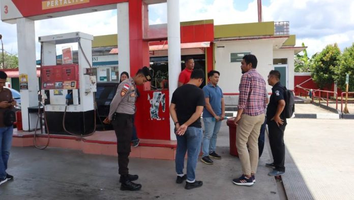 Serentak, Polres Bintan Lakukan Pemantauan ke Sejumlah SPBU di Bintan