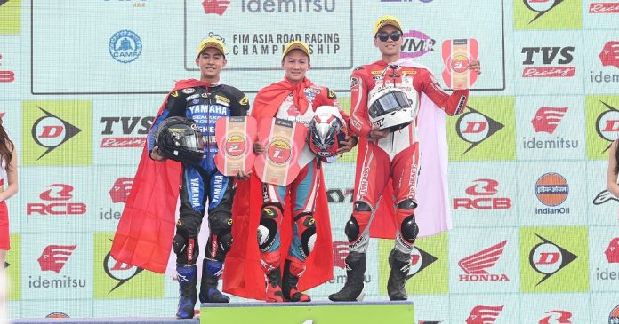 Manfaatkan Kekuatan CBR250RR, Pebalap Astra Honda Kibarkan Merah Putih di ARRC China