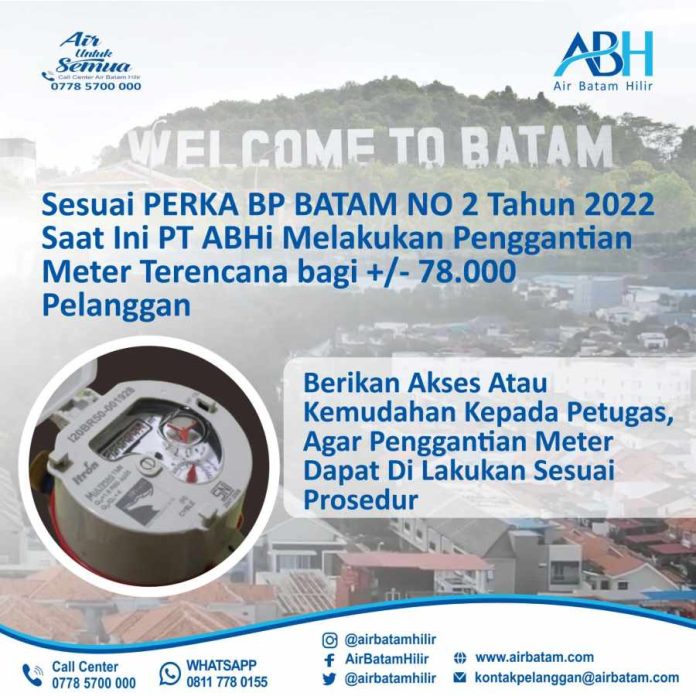 Sesuai PERKA BP Batam, SPAM Wajib Beri Peneraan dan Penggantian Meter air