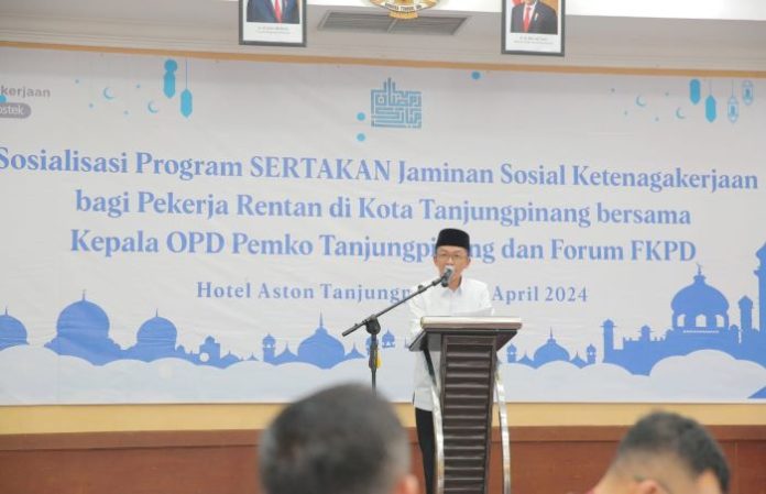 pj wali kota hasan Pemko Tanjungpinang Bersama BPJS Ketenagakerjaan Jalankan Program Sertakan untuk Pekerja Rentan dan Miskin Ekstrim
