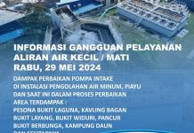 Info Air Batam Hilir, Ada Perbaikan Pompa Intake di Instalasi Pengolahan Air Minum Piayu Perbaikan Pompa Intake di Instalasi Pengolahan Air Minum Piayu