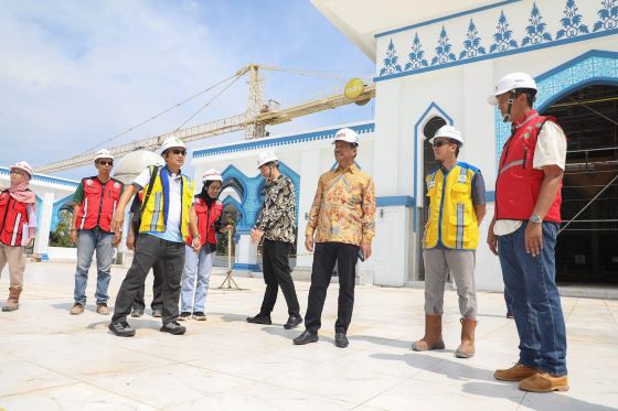 masjid agusng batam Wali Kota Batam, Muhammad Rudi, Tinjau Proses Pembangunan Masjid Agung Batam Centre