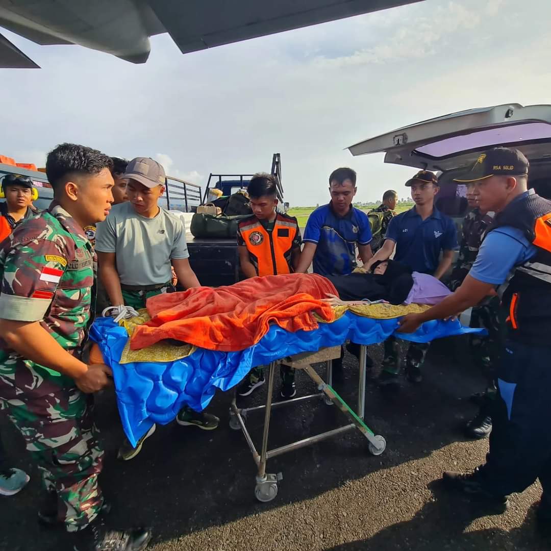 Lanud Raden Sadjad Natuna Berhasil Evakuasi Pasien Melalui Dukungan Hercules TNI AU