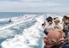 Meriahnya Sambutan Bupati Natuna Wan Siswandi Parade Jetski Serasan Suasana meriah menyelimuti pelabuhan PLBN Serasan saat kedatangan Bupati Berama Rombongan