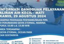 Info Gangguan Air Batam Dampak Penyambungan Pipa di Depan Perumahan Gesya Eternal Marina Info Gangguan Air Batam Dampak Penyambungan