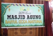 Baitul Izza Nama Baru untuk Masjid Kebanggaan Natuna Masjid Agung Baitul Izza.
