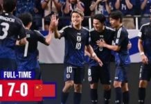 Reaksi Pelatih China setelah Dipermalukan Jepang 7-0 Jepang Bantai China