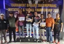 Apresiasi Ketua DPRD dan Kadispora Tanjungpinang, Apiau Juara 1 Billiard 9 Ball 2024