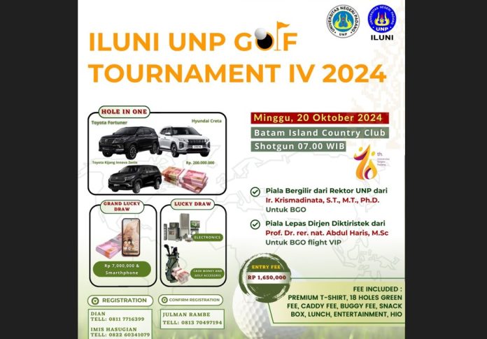 Iluni UNP Kembali Gelar Golf Tournament IV 2024 di Kota Batam