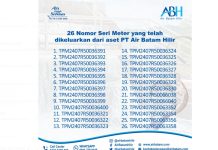 Pemberitahuan Pencurian Meteran Air ke Pelanggan Air Batam Hilir Pemberitahuan Pencurian Meteran Air ke Pelanggan Air Batam Hilir