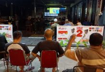 Posko WS-RH Natuna Gelar Nobar Sepak Bola Kualifikasi Piala Dunia, Pererat Kedekatan Relawan Nobar posko WS RH