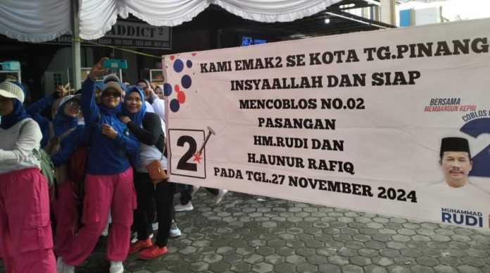 Emak-emak Kota Tanjungpinang Siap Menangkan Rudi-Rafiq Gubernur Kepri