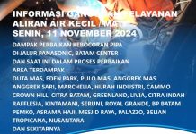Info Gangguan Suplai Air Dampak Kebocoran Pipa Jalur Panasonic Batam Center Info Gangguan Suplai Air Dampak Kebocoran Pipa Jalur Panasonic Batam Center