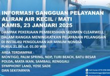Info Gangguan Air Batam Dampak Pekerjaan Pembersihan Sedimen Clearwell Gangguan Air Batam