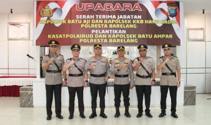 Kapolresta Barelang Pimpin Sertijab 3 Kapolsek dan Kasat Polairud