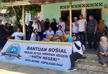 Pagar Setia Amanah Negeri PATIH NEGERI Baksos Beras di Rempang Galang