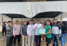 Bupati Sabar AS didampingi ketua DPRD Pasaman Hadiri Penutupan Turnamen Sepakbola Glora Tuanku Imam Bonjol Cup I