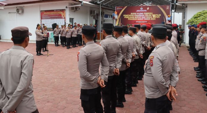 Polres Pasaman Barat Siagakan Personel Amankan Penetapan Paslon Bupati dan Wakil Bupati Terpilih