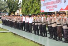 Kapolres Pasaman Barat Pimpin Upacara PTDH Terhadap Personel Yang Melakukan Pelanggaran Kode Etik.