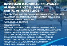 Info Gangguan Air 8 Maret 2025, Perbaikan Pipa Bocor di Simpang Fanindo Sagulung