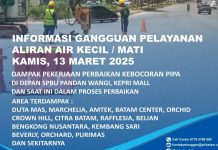 Info Perbaikan Kebocoran Pipa Air Batam Hilir depan SPBU Pandan Wangi Info Perbaikan Kebocoran Pipa Air Batam Hilir depan SPBU Pandan Wangi