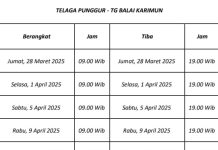 Berikut Jadwal Keberangkatan Kapal Roro Karimun Tujuan Buton dan Telaga Punggur