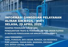 Info Gangguan Air Batam 29 April 2025, ada Pemasangan Instalasi PAM