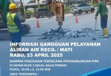 Info Gangguan Air Batam Dampak Penyambungan Pipa di Blok 2 Baloi Permai Info Gangguan Air Batam Dampak Penyambungan Pipa di Blok 2 Baloi Permai