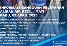 Info Gangguan Air Batam dampak Penyambungan di Tanjung Riau Sekupang Info Gangguan Air Batam dampak Penyambungan