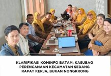 Klarifikasi Pemko Batam: Para Kasubag Perencanaan Kecamatan itu Rapat, Bukan Nongkrong