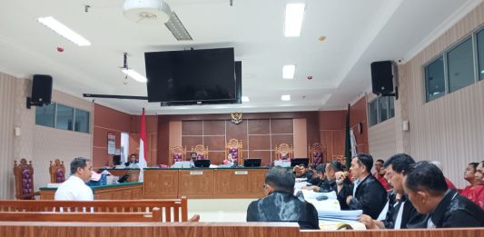 Saksi ahli Siber Ipda Muhammad Aryo Wibowo
