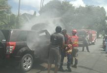 Diduga Korsleting Kabel, Mobil Suzuki Vitara di Karimun Terbakar