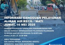 Info Gangguan Air Dampak Penyambungan Pipa depan Kantor Lurah Tanjung Buntung Info Gangguan Air Dampak Penyambungan Pipa depan