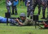 Bupati Anambas Aneng Ikut Latihan Menembak di Lanal Tarempa Latihan Menembak di Lanal Tarempa