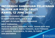 Info Gangguan Air Batam Dampak Kebocoran Pipa depan Hotel Vista