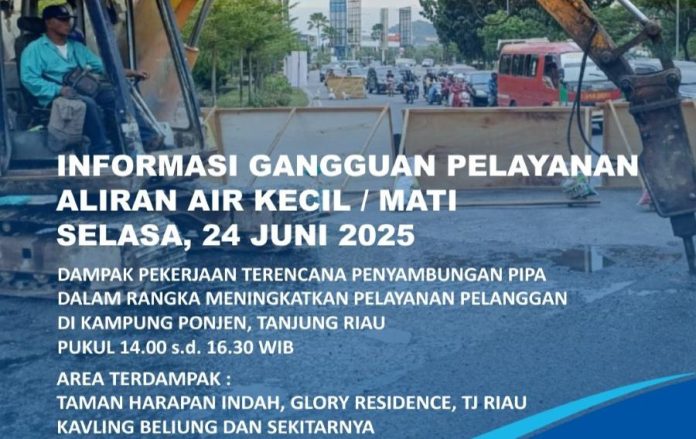 Info Gangguan Air Batam Dampak Penyambungan 3 Info Gangguan Air Batam Dampak Penyambungan di Kampung Ponjen Tanjung Riau