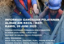 Info Gangguan Air Batam Hilir Dampak Kebocoran Pipa depan Hotel Vista
