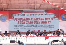 Musnahkan 2 Ton Sabu, Berikut Nama Nama Dapat Penghargaan dari Menkopolhukam dan BNN RI