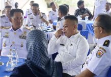 Bupati Lingga Hadiri Sertijab Letkol Laut (P) Hendro Wicaksono Jadi Danlanal Dabo Singkep Danlanal Dabo Singkep