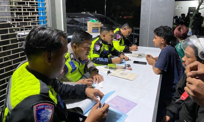 Razia Malam Minggu, Polisi Amankan 35 unit Sepeda Motor Knalpot Brong