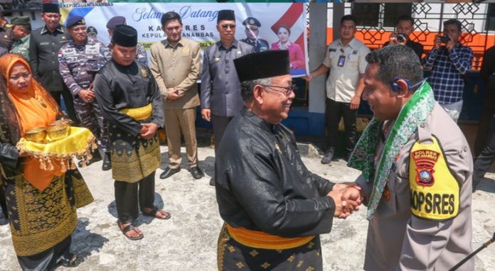 Penyambutan Kapolres Anambas AKBP I Gusti Ngurah