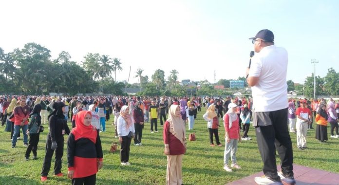ASN Tanjungpinang Ikuti Senam Sehat dan Permainan Rakyat