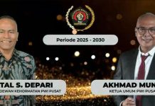 Dirut Antara Akhmad Munir Terpilih Ketum PWI Pusat 2025-2030 Ahmad Munir dan Atal Depari
